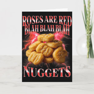 Funny Chicken Nugget Roses Are Red Valentines Day  Card