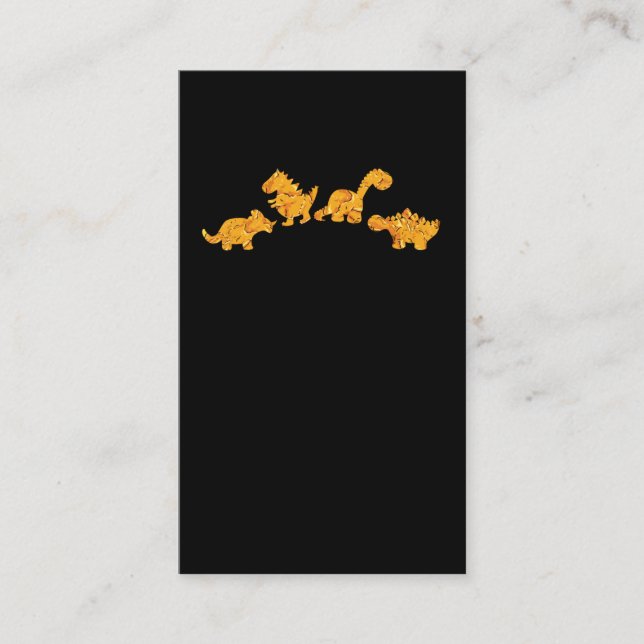 Funny Chicken Nuggets Dino Food Dinosaur Lover Business Card (Front)