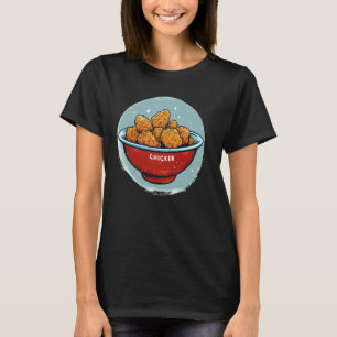 Funny Chicken Nuggets in Bowl Costume T-Shirt