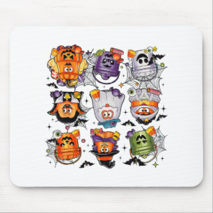 Funny Chicken Nuggets In Pumpkin Zombie Costume Ha Mouse Pad