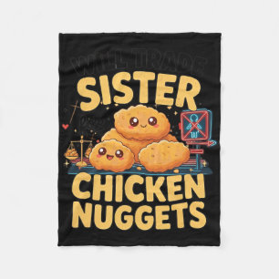 Funny Chicken Nuggets Loves Chicken Chicken Nugget Fleece Blanket