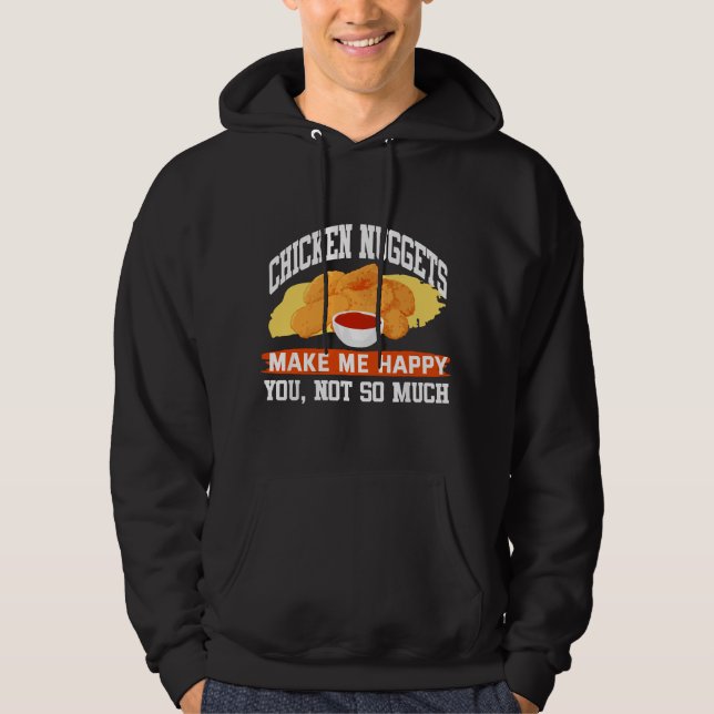 Funny Chicken Nuggets Sarcastic Fried Chicken Love Hoodie (Front)