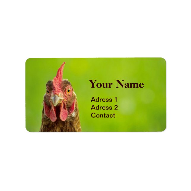 Funny Chicken on Green Label (Front)