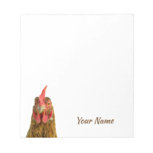 Funny Chicken Personalised Name Notepad