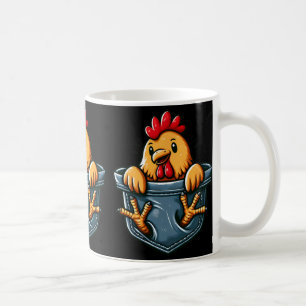 Funny Chicken Pocket Hen Poultry Owner Chicken Whi Coffee Mug