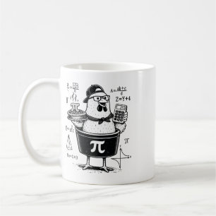 Funny Chicken Pot Holding Calculator Math Teacher  Coffee Mug