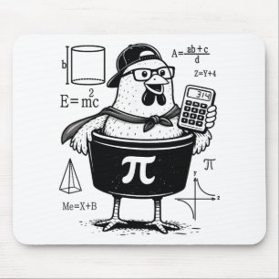 Funny Chicken Pot Holding Calculator Math Teacher Mouse Pad