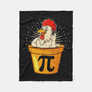 Funny chicken pot math joke for teachers students fleece blanket
