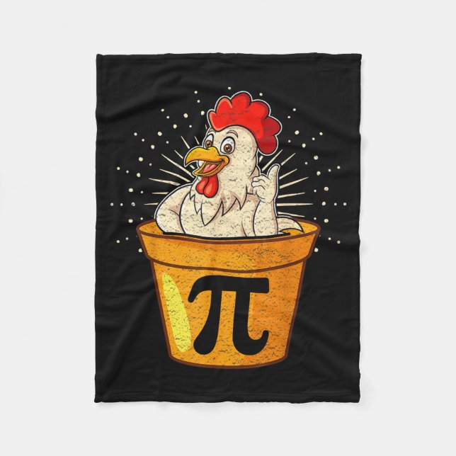 Funny chicken pot math joke for teachers students  fleece blanket (Front)