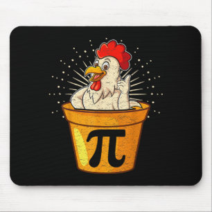 Funny chicken pot math joke for teachers students mouse pad