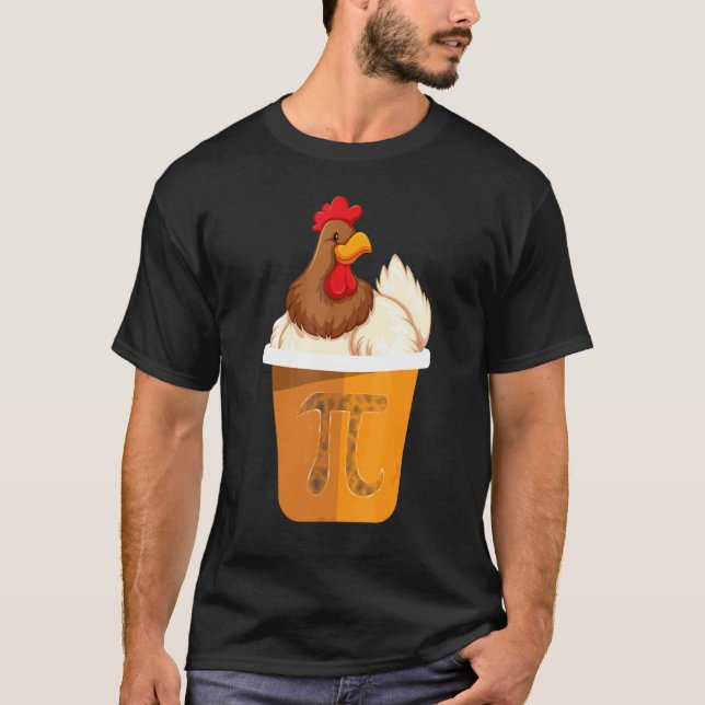 Funny Chicken Pot Pi Day 3 14 Math Teacher Men Wom T-Shirt (Front)