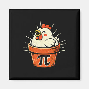 Funny Chicken Pot Pi Day 3.14 Pie Math Lover Teach Magnet