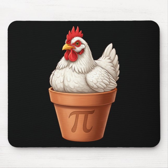 Funny Chicken Pot Pi Day 3.14 Pie Math Lover Teach Mouse Pad (Front)