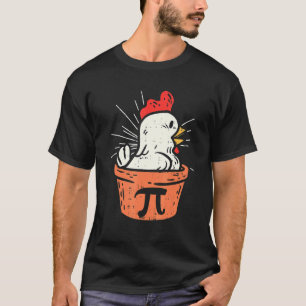 Funny Chicken Pot Pi  Day Pie Math  Geek  3 14 T-Shirt