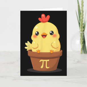 Funny Chicken Pot Pi Day Pie Math Teachers Lover 3 Card