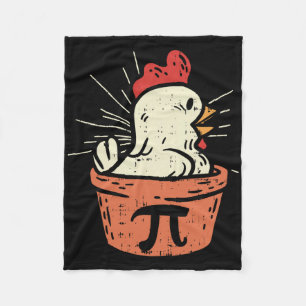 Funny Chicken Pot Pi Shirt Day Pie Math Lover Geek Fleece Blanket