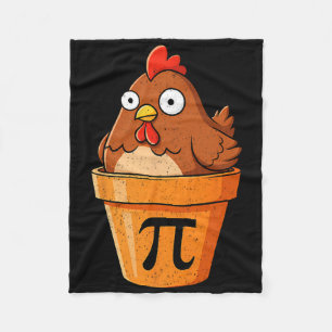 Funny Chicken Pot Pi Shirt Day Pie Math Lover Geek Fleece Blanket