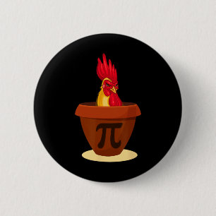 Funny Chicken Pot Pie - Chicken Pi Day 2019 Shirt 6 Cm Round Badge