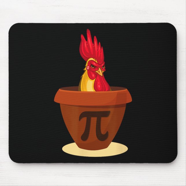 Funny Chicken Pot Pie - Chicken Pi Day 2019 Shirt  Mouse Pad (Front)