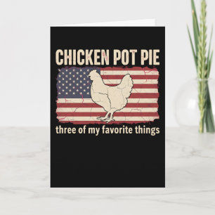 Funny Chicken Pot Pie Farm Chicken Lover Rustic Card
