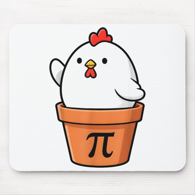 Funny Chicken Pot Pie Happy Pi Day 3.14 Math Teach Mouse Pad (Front)