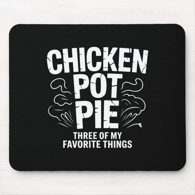 Funny Chicken Pot Pie Humour Retro Food Sarcastic  Mouse Pad (Front)