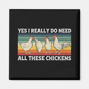 Funny Chicken Poultry Farmer Farm Animal Hen Chick Magnet