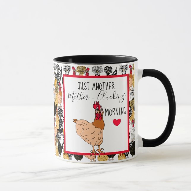 Funny Chicken Pun | Chicken Quote Morning Humour   Mug (Right)