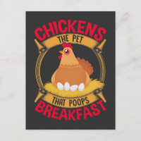 Funny Chicken Quote Breakfast Poop Hen Farming