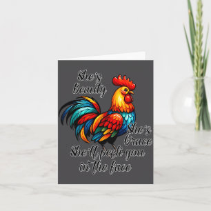 Funny Chicken Quote  Card