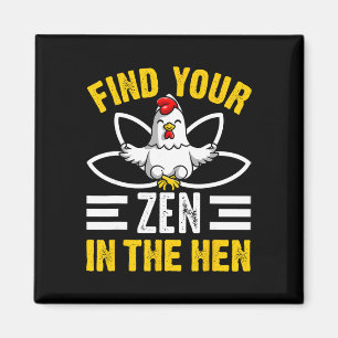 Funny Chicken Raising Design For Ckyard Poultry Lo Magnet