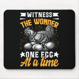 Funny Chicken Raising Design For Ckyard Poultry Lo Mouse Pad