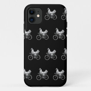 Funny Chicken Riding Bike Cyclist Cute Animal Love iPhone 11 Case