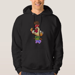 Funny Chicken Rise and Fly” T-Shirt Hoodie