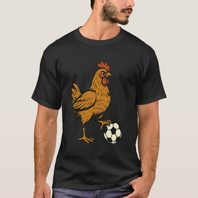 Funny Chicken Soccer T-Shirt (Front)