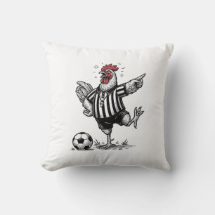 Funny Chicken Soccer Vintage Engraving Shirt_1 Cushion