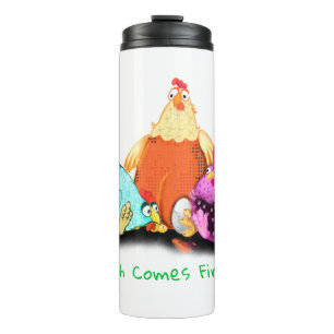 Funny Chicken Thermal Tumbler - Custom Text