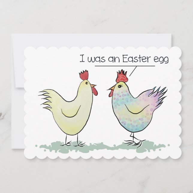 Funny Chicken was an Easter Egg Holiday Card (Front)