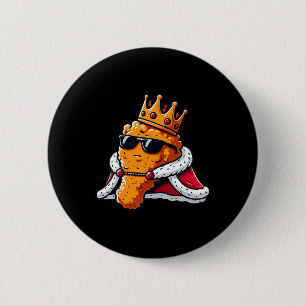 Funny Chicken Wing King Bbq Chicken Wing Graphic 6 Cm Round Badge