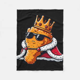 Funny Chicken Wing King Bbq Chicken Wing Graphic  Fleece Blanket