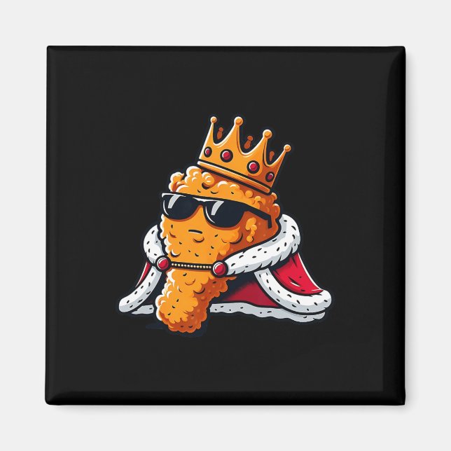 Funny Chicken Wing King Bbq Chicken Wing Graphic  Magnet (Front)