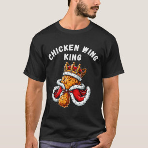 Funny Chicken Wing King Bbq Chicken Wing Graphic  T-Shirt