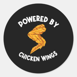 Funny Chicken Wings Apparel Fast Food Hot Wing  Classic Round Sticker