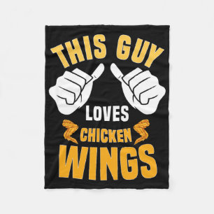 Funny Chicken Wings Lover Saying Hot Wing  Fleece Blanket