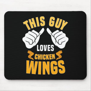 Funny Chicken Wings Lover Saying Hot Wing Mouse Pad