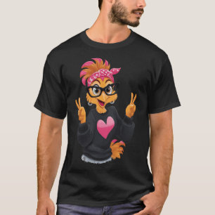 Funny Chicken With Gles Peace Sign Crazy Chicken L T-Shirt