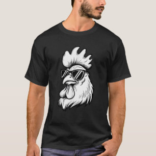 Funny Chicken With Sunglasses Chicken Farm Animals T-Shirt