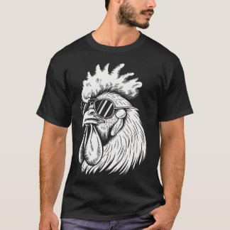 Funny Chicken With Sunglasses Chicken Farm Poultry T-Shirt