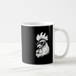 Funny Chicken With Sungles Chicken Farm Animals Lo Coffee Mug