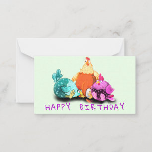 Funny Chickens Birthday Card